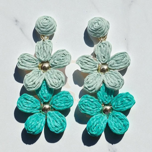 Brincos Flores verdes