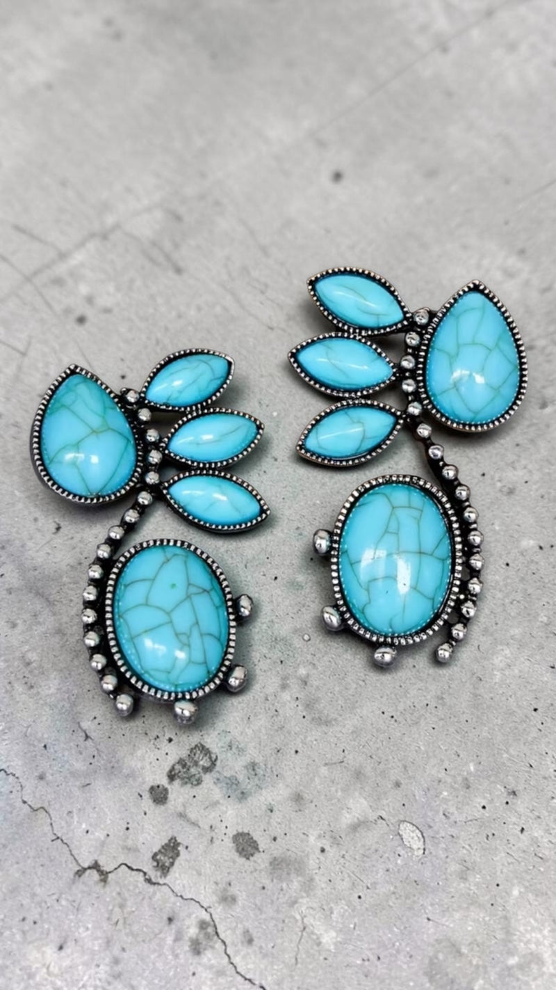 Pendientes de plata con piedra blanca (paz)