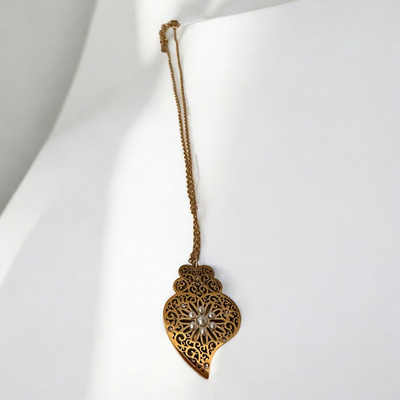 Fio aço inoxidável dourado com filigrana