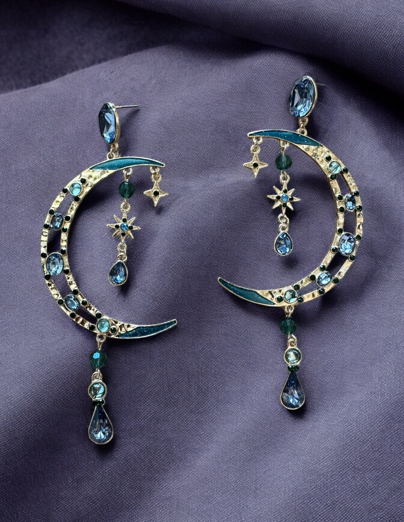 Lua em aço inoxidável dourado com brilho