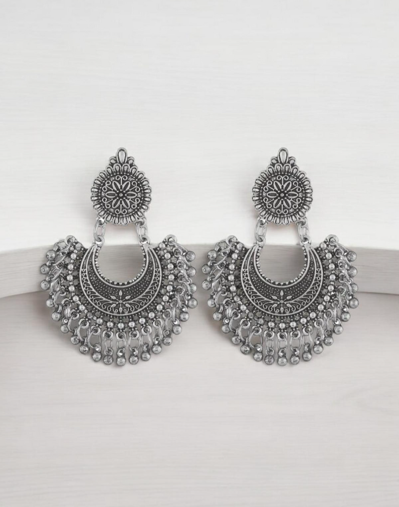 Brincos prateados  em aço inoxidáve